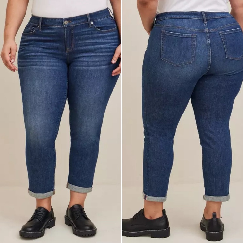 Torrid Women's Straight Leg Jeans - Dark Blue